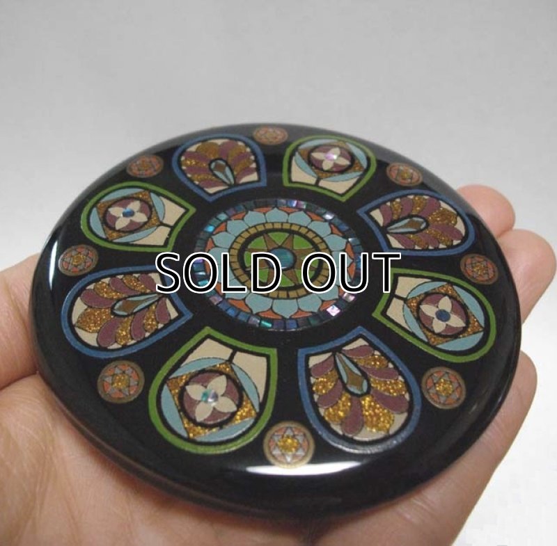 Photo3: Makeup Mirror "Splendor" Maki-e Jewelry Japanese (3)