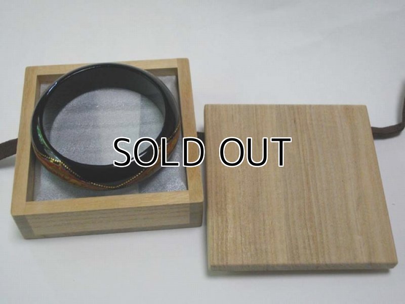 Photo4: Bracelet "Flower Circle" Maki-e Jewelry Japanese (4)