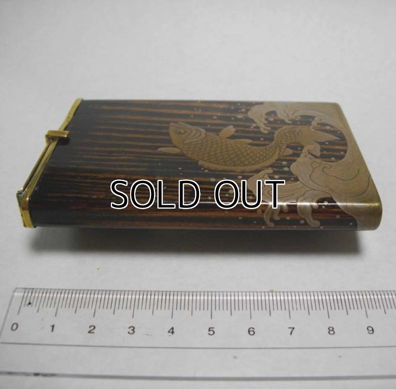 Photo3: Card case "Carp on Waterfall -Mascot-" Maki-e Jewelry Japanese (3)