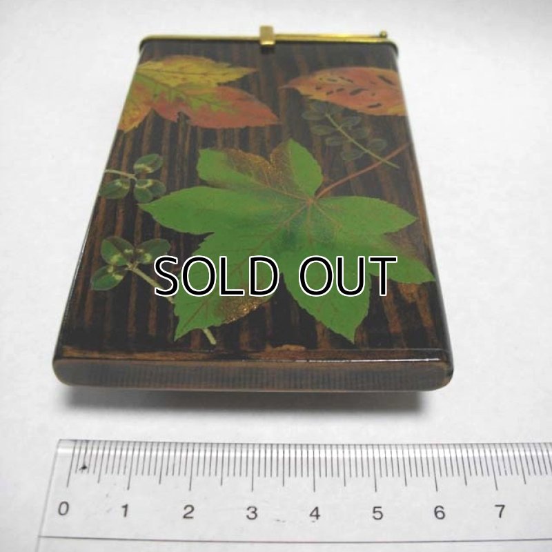 Photo2: Card case "Various Leaves" Maki-e Jewelry Japanese (2)