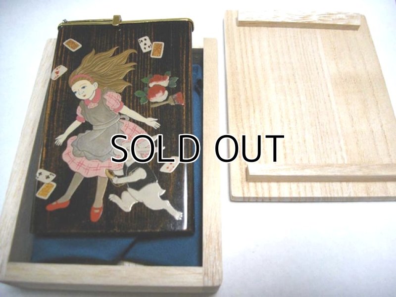 Photo5: Card case "Alice's Adventures in Wonderland" Maki-e Jewelry Japanese (5)