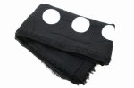 Photo2: Stole "Crest" dyed in black Japanese traditional Black dyeing Handmade, Enshu, Japan (2)