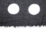 Photo3: Stole "Crest" dyed in black Japanese traditional Black dyeing Handmade, Enshu, Japan (3)