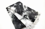 Photo2: Stole "Fog" dyed in black Japanese traditional Black dyeing Handmade, Enshu, Japan (2)