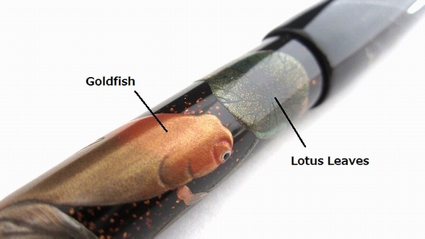 AGJ Maki-e Fountain Pen Goldfish09