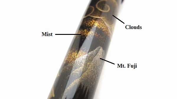 AGJ Maki-e Fountain Pen Mt. Fuji and Rising Dragon10