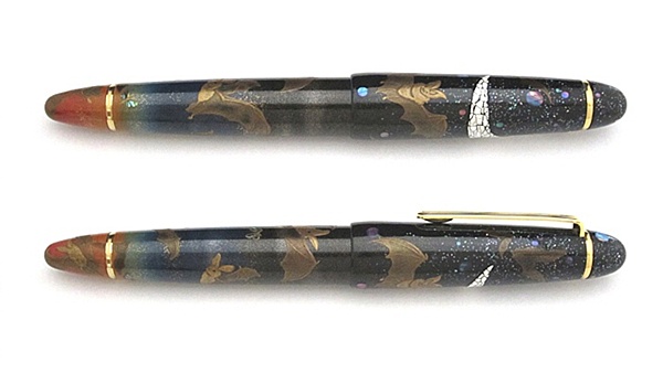 AGJ Maki-e Fountain Pen Biosterous dance of Bats at sunset02