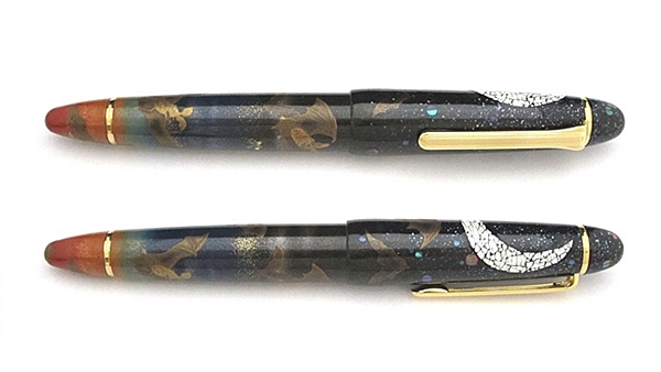 AGJ Maki-e Fountain Pen Biosterous dance of Bats at sunset03