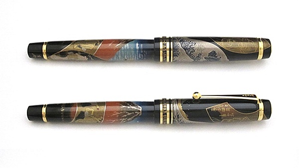 AGJ Maki-e Fountain Pen Hokusai Fuji02