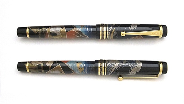 AGJ Maki-e Fountain Pen Hokusai Fuji03