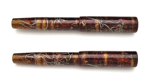 AGJ Maki-e Fountain Pen Deer in the fall flowers03