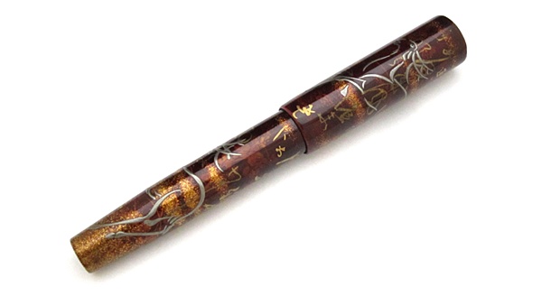 AGJ Maki-e Fountain Pen Deer in the fall flowers05