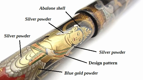 AGJ Maki-e Fountain Pen Bodhisattva12