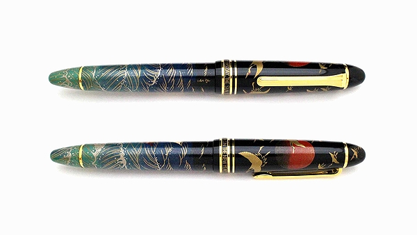 AGJ Maki-e Fountain Pen The Rising sun and Crane on the New Year's Day03