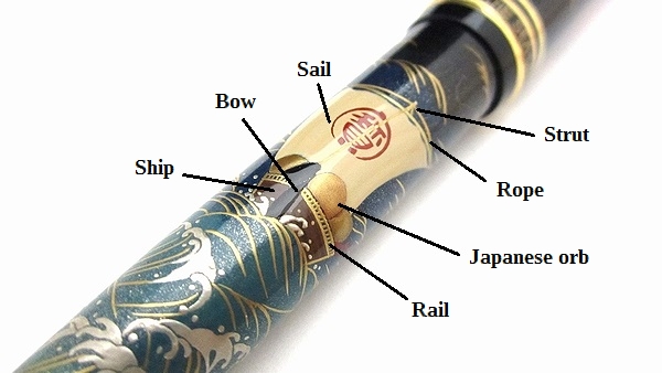 AGJ Maki-e Fountain Pen The Rising sun and Crane on the New Year's Day08