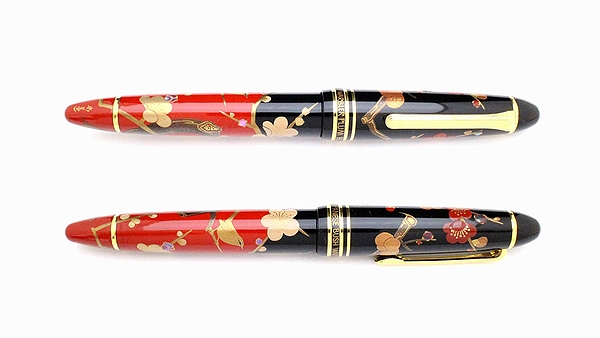 AGJ Maki-e Fountain Pen Apricot tree and Warbler03