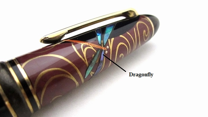 AGJ Maki-e Fountain Pen Dragonfly05