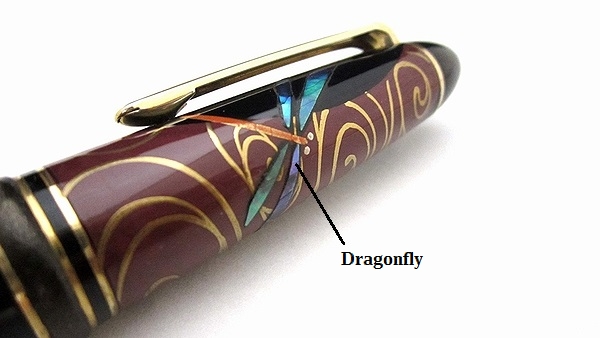 AGJ Maki-e Fountain Pen Dragonfly05