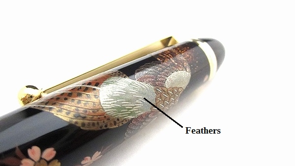 AGJ Maki-e Fountain Pen Japanese Pheasant Cherry Blossom05