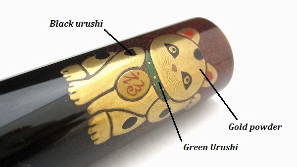 AGJ Maki-e Fountain Pen Manekineko04