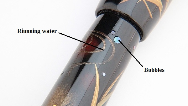 AGJ Maki-e Fountain Pen Firefly on Reed13