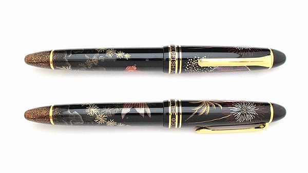 AGJ Maki-e Fountain Pen Goldfish and Fireworks03