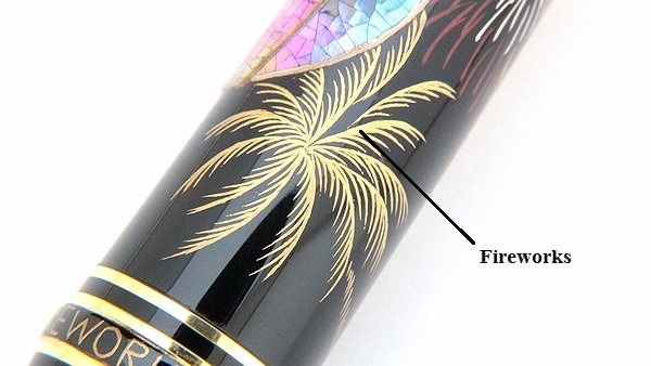 AGJ Maki-e Fountain Pen Goldfish and Fireworks07