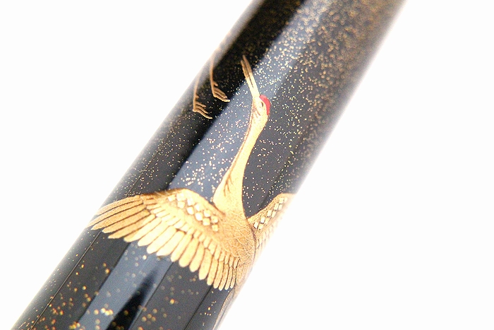 AGJ Maki-e Fountain Pen Double Cranes with Mt. Fuji06