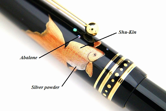 AGJ Maki-e Fountain Pen Goldfish04