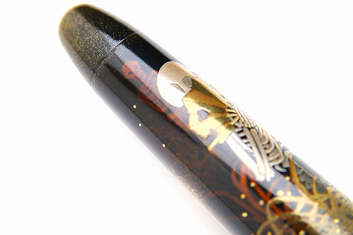 AGJ Maki-e Fountain Pen Skeleton BIWA Minstrel05