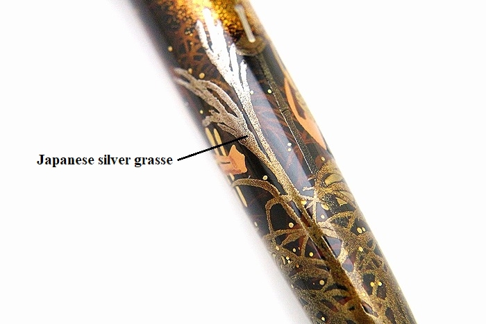 AGJ Maki-e Fountain Pen Skeleton BIWA Minstrel12