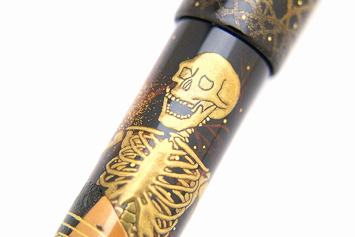 AGJ Maki-e Fountain Pen Skeleton BIWA Minstrel13