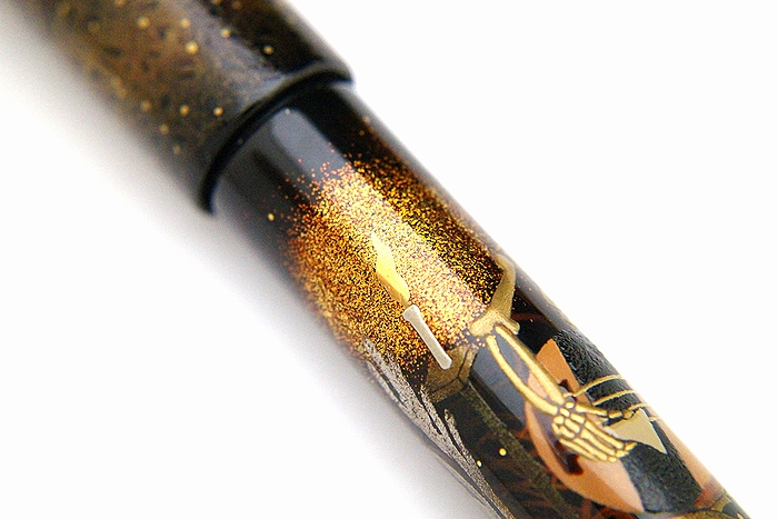 AGJ Maki-e Fountain Pen Skeleton BIWA Minstrel15