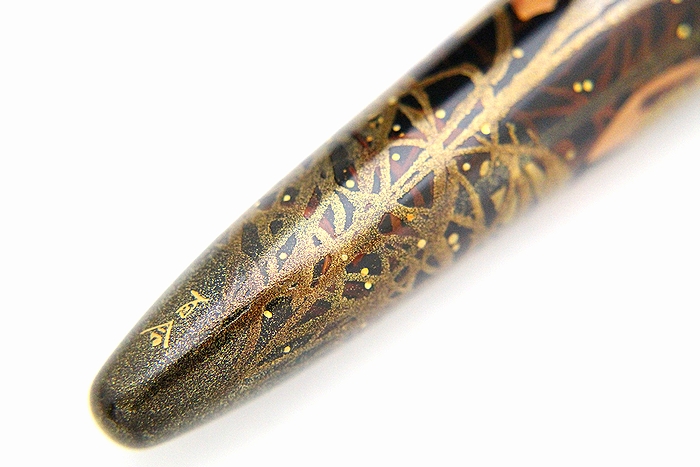 AGJ Maki-e Fountain Pen Skeleton BIWA Minstrel16