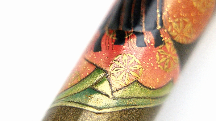 AGJ Maki-e Fountain Pen Heian Dynasty07