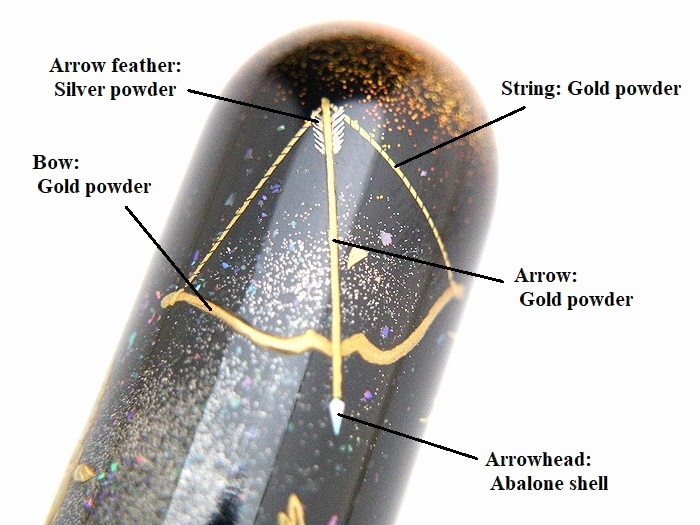 AGJ Maki-e Fountain Pen 12 Ecliptical Constellations06