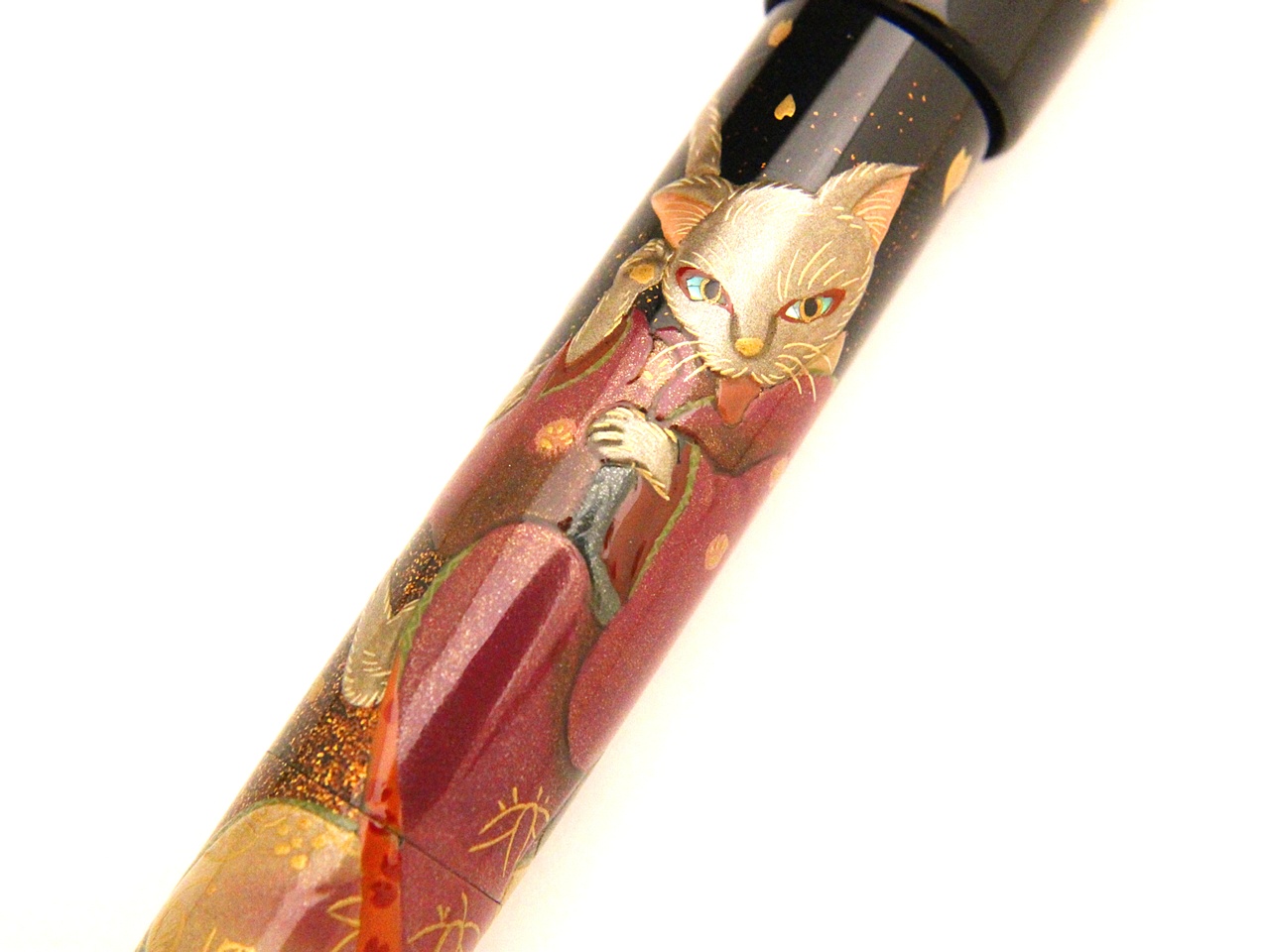 AGJ Maki-e Fountain Pen Bakeneko09