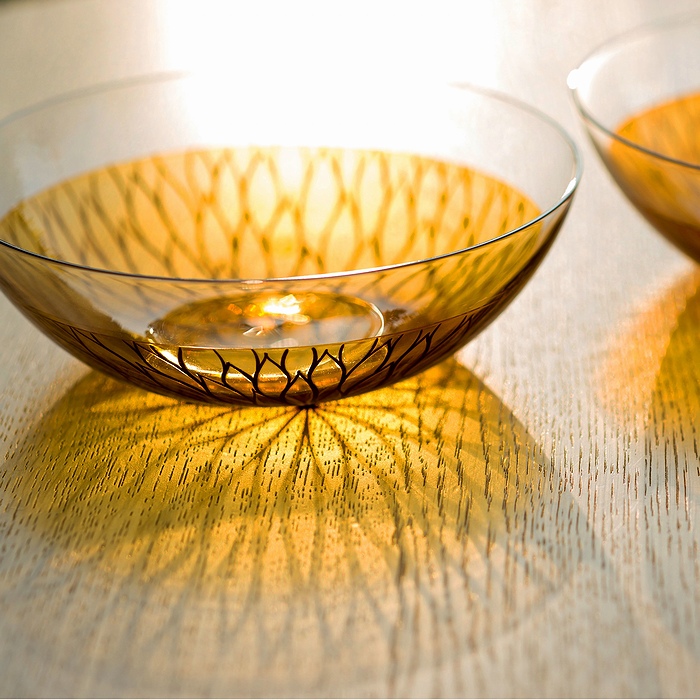 AGJ Glass urushi Bowl Gold Chrysanthemum4