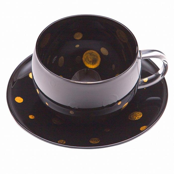 AGJ Glass urushi Cup Saucer1