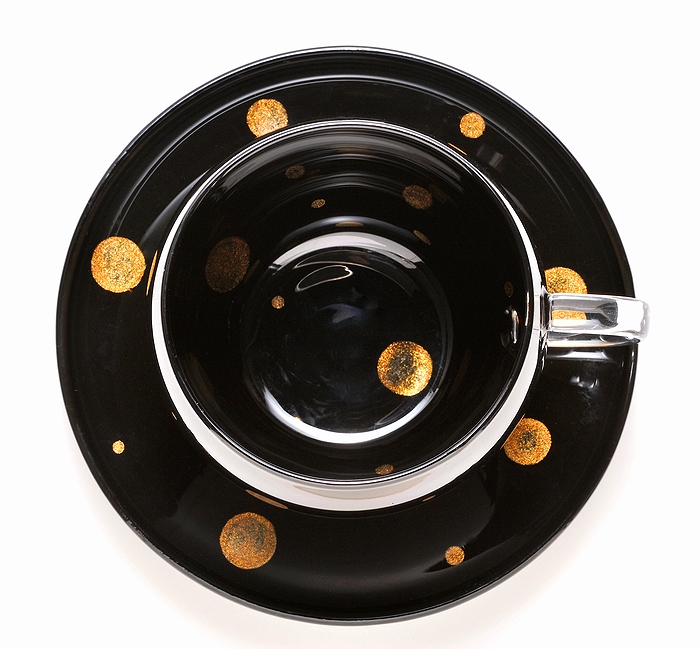 AGJ Glass urushi Cup Saucer2