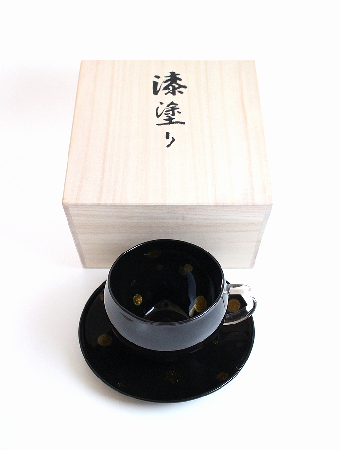 AGJ Glass urushi Cup Saucer5