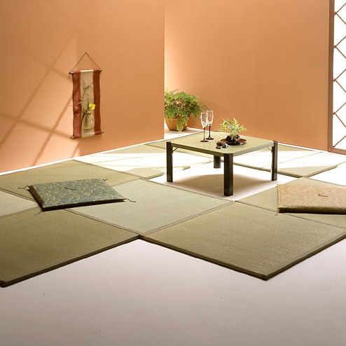 Photo1: Japanese Floor Carpet(Itobiki-Weaving) "Orchis" (1)