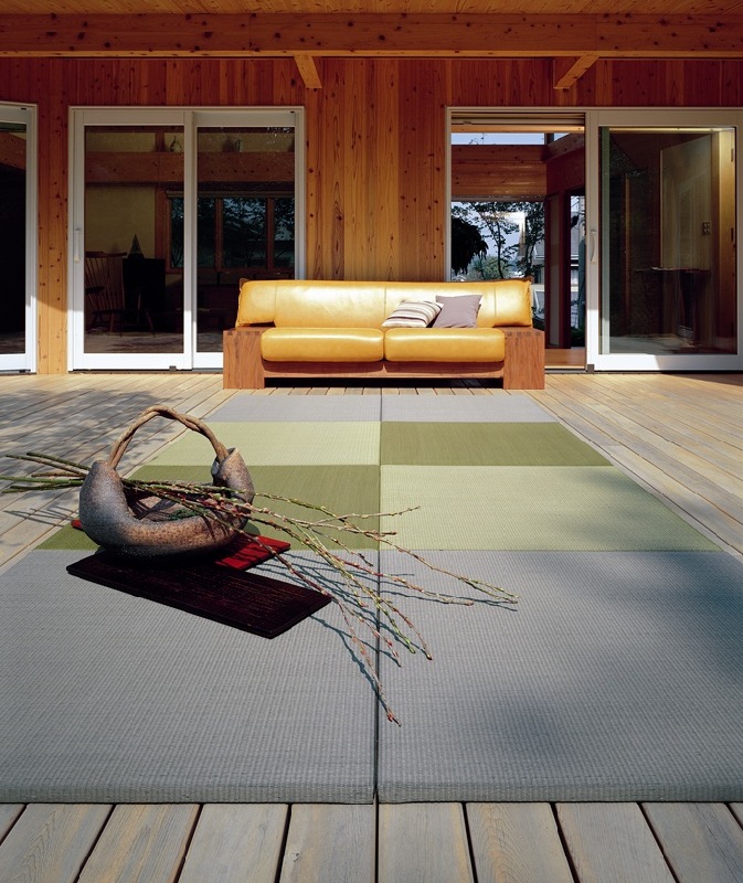 Photo1: Japanese Floor Carpet(NonHem-Weaving) "Shikisai" (1)