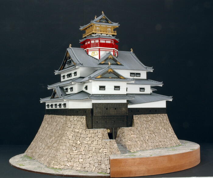 Photo1: Azuchi Castle Wooden Japanese Architecture Model Kit (1)