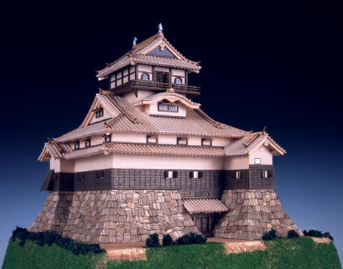 Photo1: Inuyama Castle Wooden Japanese Architecture Model Kit (1)
