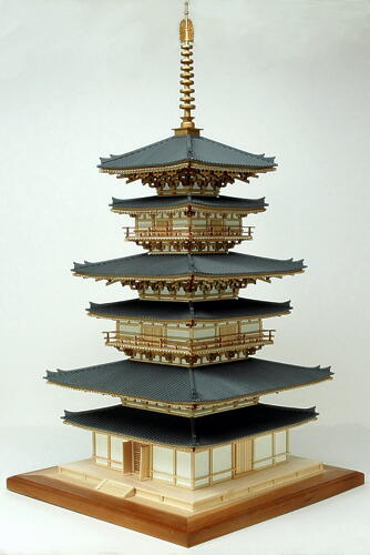 Photo1: Yakushi-ji East Pagoda Wooden Japanese Architecture Model Kit (1)